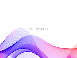 Colorful wave design modern background