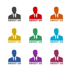 About us icon, color set