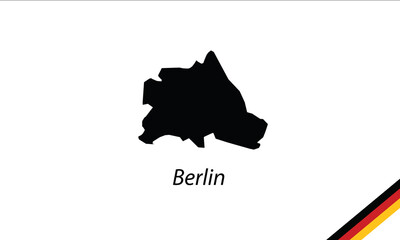Berlin map capital city vector illustration