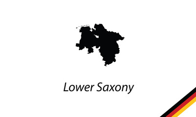 Lower Saxony / Niedersachsen  map state region vector illustration