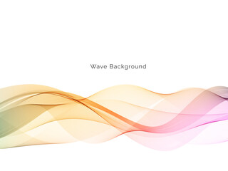 Colorful wave design modern background
