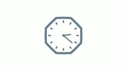 Amazing aqua gray color counting clock icon on white background,Best clock icon