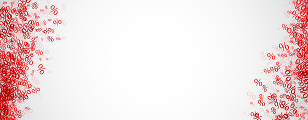 Red percents frame on white background.