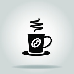 coffee icon or logo in  glyph
