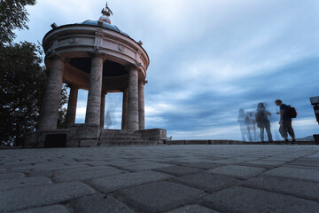 "gazebo eola" in night on long exposure, pyatigorsk 