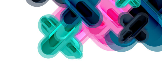 Fototapeta premium Modern vector glass cross shape abstract technology background for cover, placard, poster, banner or flyer