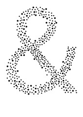 Dots design for the word 'and'