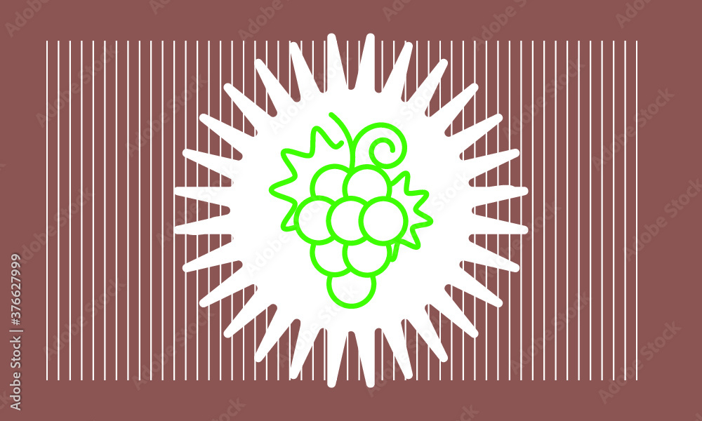 Wall mural grape icon vector