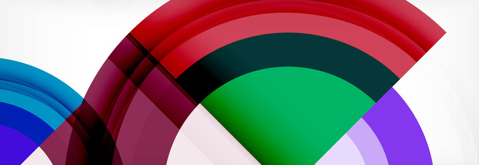 Obraz premium Round shapes, triangles and circles. Modern abstract background