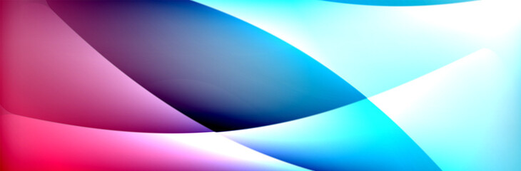 Fluid gradient neon color waves, vector abstract background