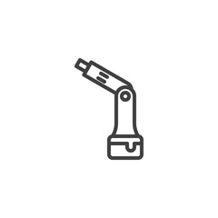Cordless screwdriver line icon. linear style sign for mobile concept and web design. Battery screwdriver outline vector icon. Symbol, logo illustration. Vector graphics