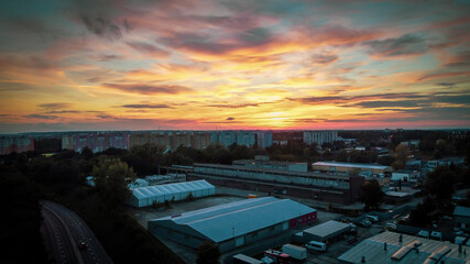 Industrie area in Poland. Gorzow. Photo from drone.  © Mateusz