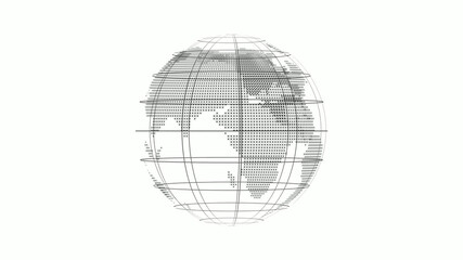 Amazing black color globe icon on white background,earth image