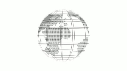 Amazing black color globe icon on white background,earth image