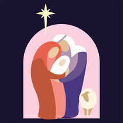 Nativity Scene of Holiday Holy Night Christmas