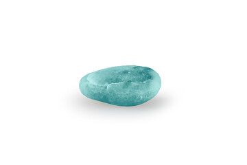turquoise stone on white background