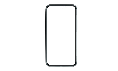 New Smartphone  Iphone  Pro, Front and back side. Smartphone mock up with white screen. Illustration for app, web, presentation, design.	