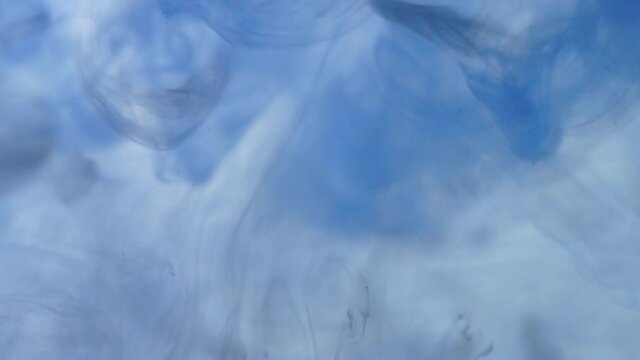 Liquid abstract motion black and blue flow