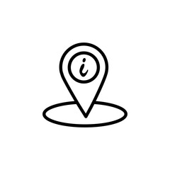 Location information line icon. Design template vector