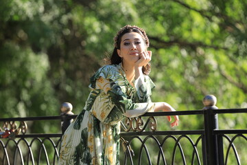 portrait of an uzbek girl - obrazy, fototapety, plakaty