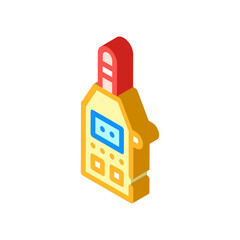 vibrometer measuring equipment isometric icon vector illustration