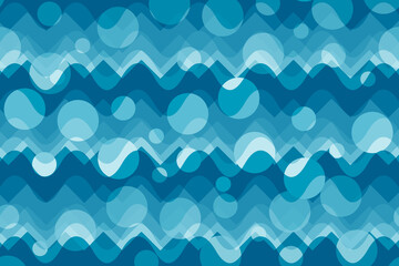 波模様の背景　長方形　バブルB