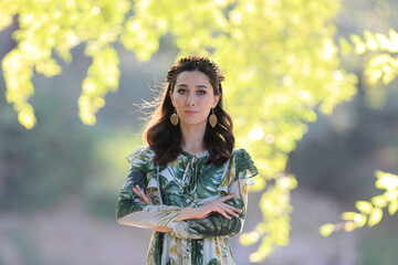 Fototapeta na wymiar portrait of an uzbek girl