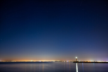 Port Camargue night sky