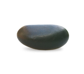 Black stone on white background with clipping path  for decorative design