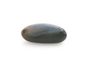 Black stone on white background with clipping path for decorative design