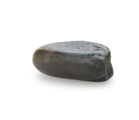 Black stone on white background with clipping path for decorative design