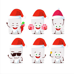 Santa Claus emoticons with sticky notes paper white cartoon character