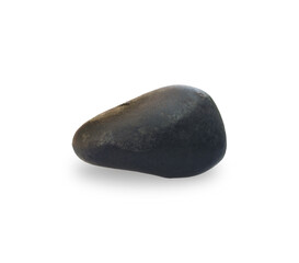 Black stone on white background with clipping path for decorative design
