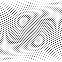 Abstract warped Diagonal Striped Background . Vector curved twisted slanting, waved lines texture
