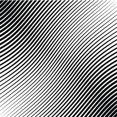 Abstract warped Diagonal Striped Background . Vector curved twisted slanting, waved lines texture
