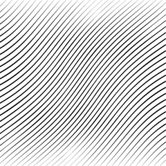 Abstract warped Diagonal Striped Background . Vector curved twisted slanting, waved lines texture
