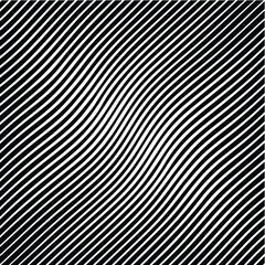 Abstract warped Diagonal Striped Background . Vector curved twisted slanting, waved lines texture
