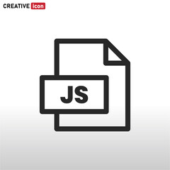 JS file icon vector . JavaScript sign
