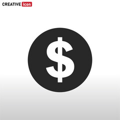 Dollar icon vector . money sign