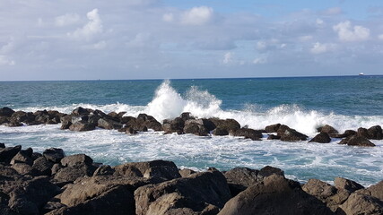 Fototapeta na wymiar waves and rocks, Puerto Rico 