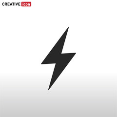 Flash icon vector . lightning sign