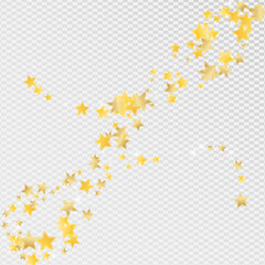 Gold Celebration Stars Vector Transparent 