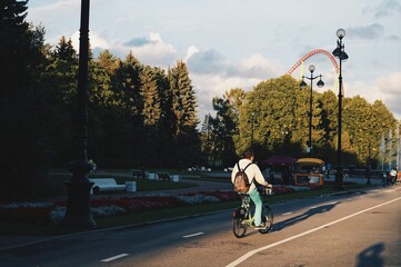 Cyclist at the park