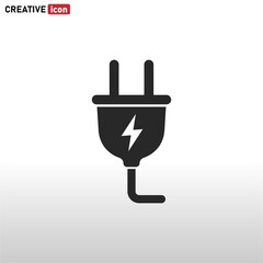 Plug icon vector . Electric Plug