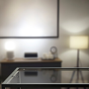 Desk of free space and home interior 