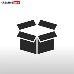 Box icon vector . Cargo sign