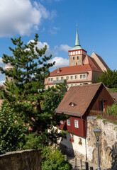 Fototapeta na wymiar narrow alleys and historic buildings in the old town of Bautzen