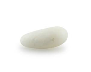 Fototapeta na wymiar Single white stone on white background for decorative design