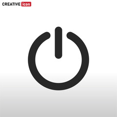 Power icon vector . Shutdown sign