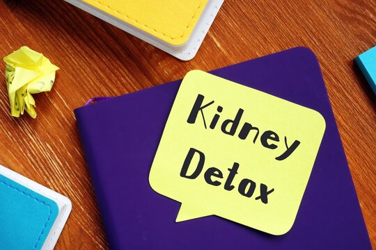 Weightloss Concept About Kidney Detox With Sign On The Page.